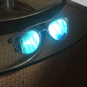 Guess blue mirrored sunglasses